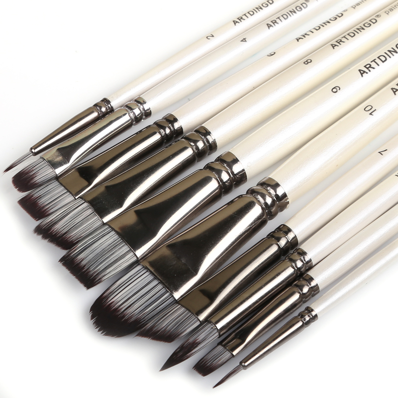 Gouache Paint Set - Set di pennelli da 10 pezzi