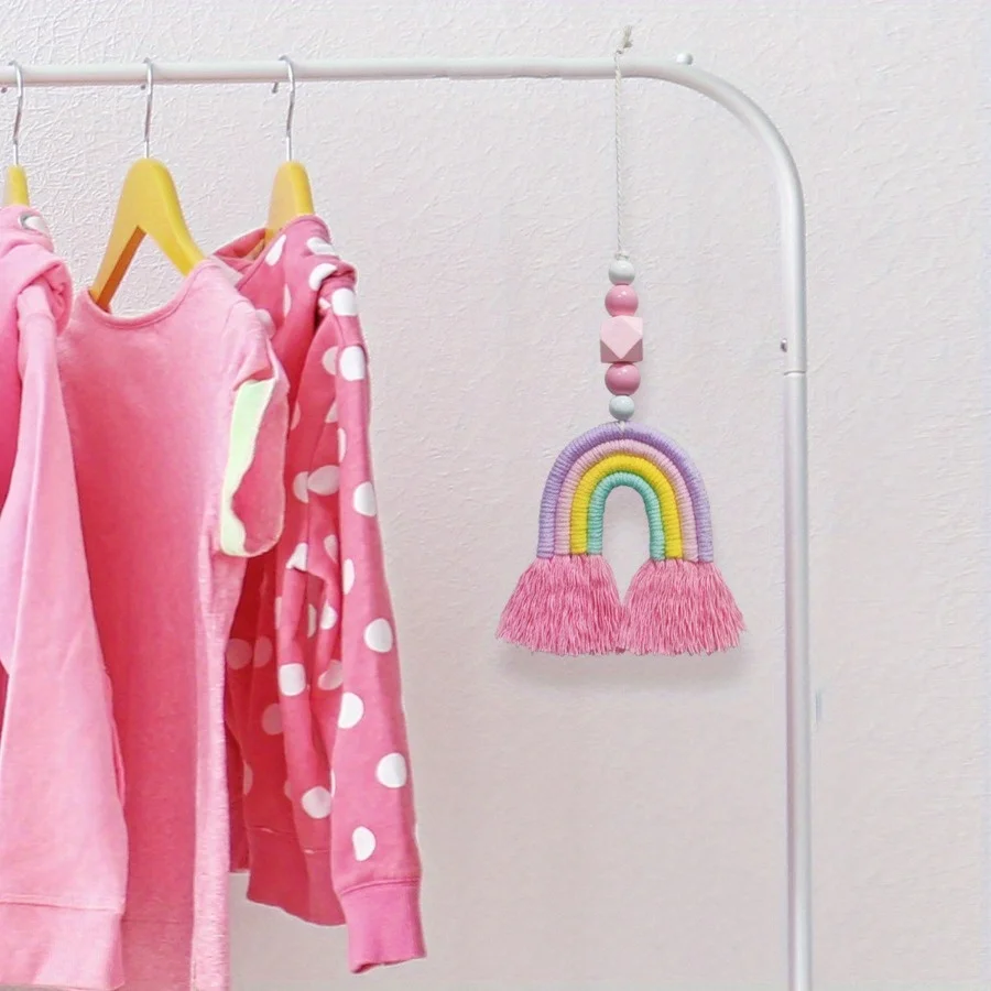 Art And Craft For Nursery - Campanelli a vento arcobaleno intrecciati, decorazioni