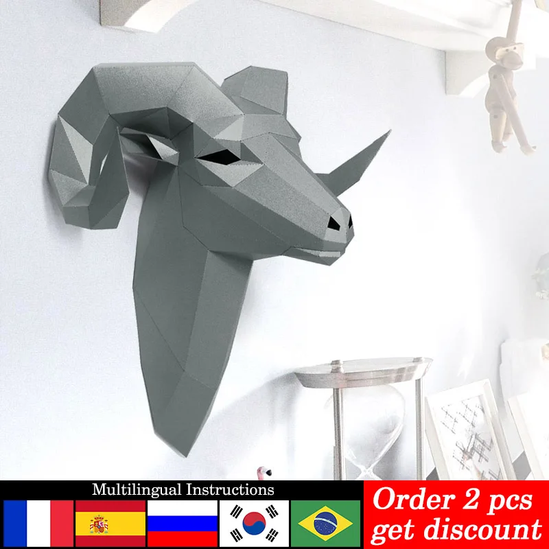 Art Craft Cardboard - Pre-tagliato Bighorn Pecora Selvatica Animale Decorazione
