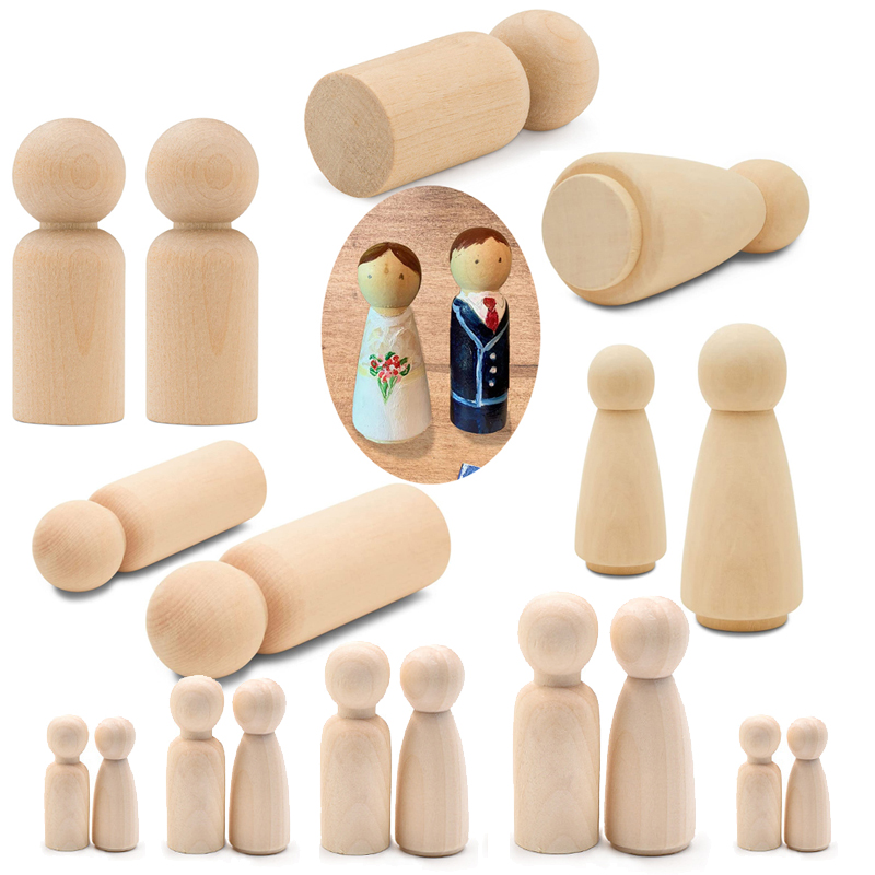 Art And Craft For Nursery - Set di 5 Bambole in Legno