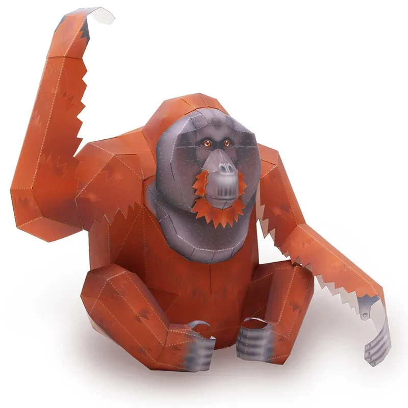 Art Craft Cardboard - Orangutan Gorilla Origami Art Pieghevole Mini