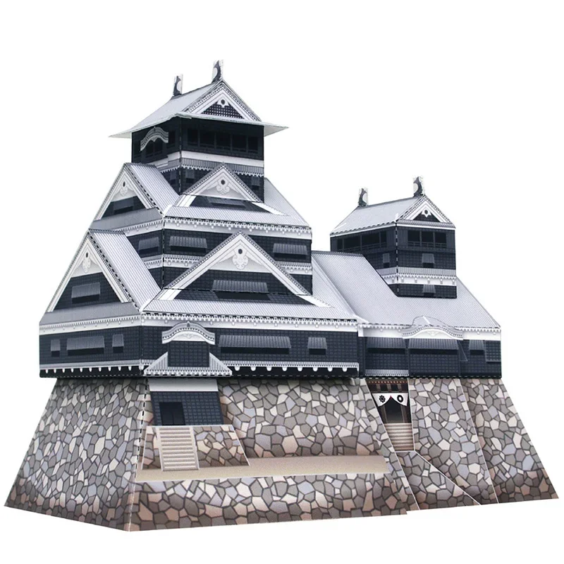 Art Craft Cardboard - Giappone Kumamoto Castello Pieghevole Mini 3D