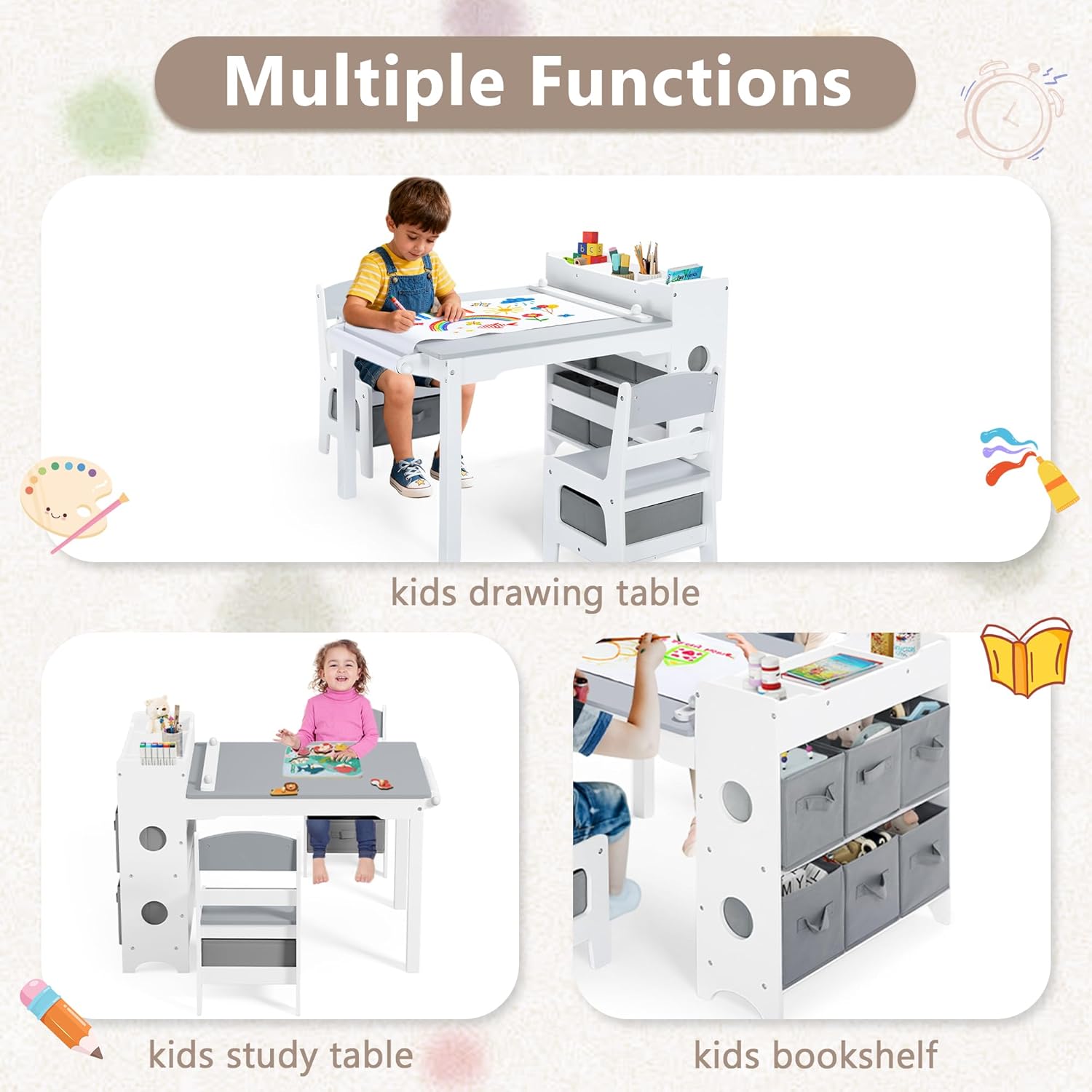 Set Tavolo e Sedie per Bambini - Art And Craft For Nursery recensione e prezzo