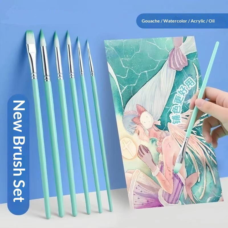 Set di 6 Pennelli in Nylon per - Gouache Paint Set recensione e prezzo