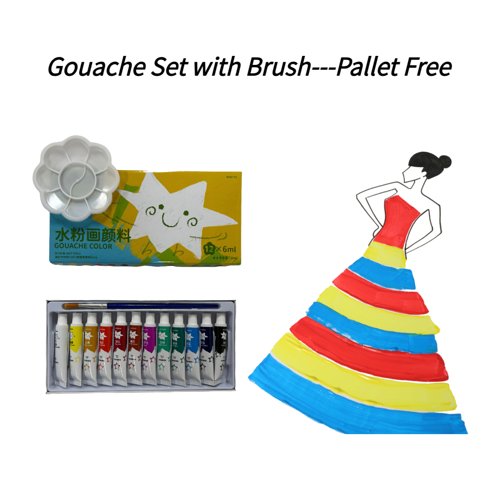 Set di colori a tempera, 6 ml, - Gouache Paint Set recensione e prezzo
